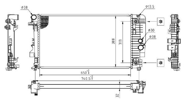 Radiator, racire motor MTR 13054477
