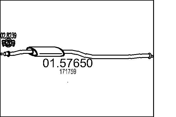 Tłumik środkowy MTS 01.57650