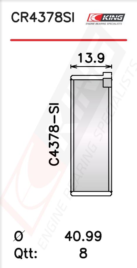 Cuzinet bielă KING CR4378SI