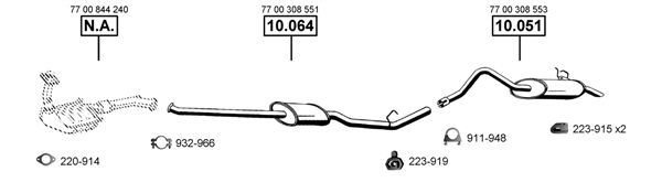 Układ wydechowy ASMET RE101630
