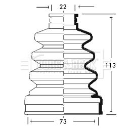 Zestaw osłon, wał napędowy BORG & BECK BCB2709