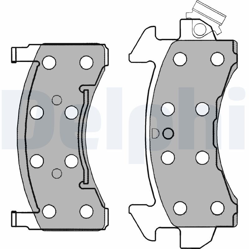 Zestaw klocków hamulcowych, hamulce tarczowe DELPHI LP1258