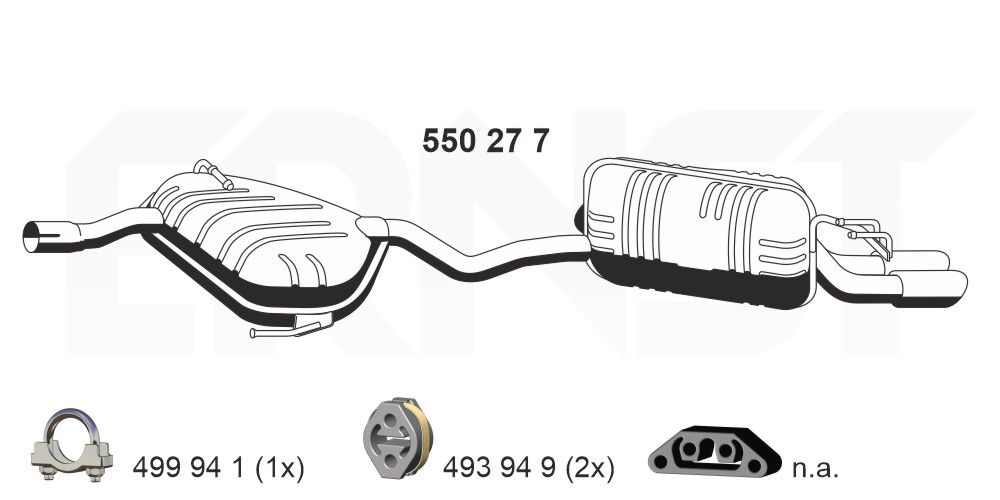 Zadní tlumič výfuku ERNST 550277