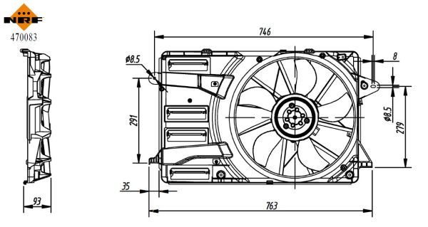 Ventilateur, refroidissement du moteur