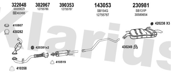 Układ wydechowy KLARIUS 750231E