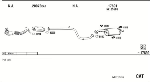 Układ wydechowy WALKER MI61534