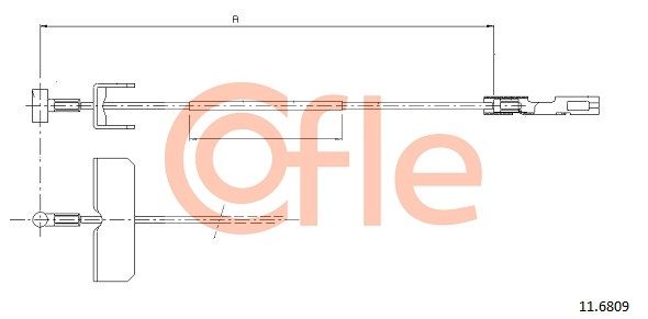 Cięgło, hamulec postojowy COFLE 92.11.6809