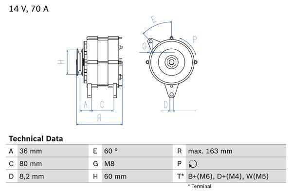 Alternator BOSCH 0 986 034 470
