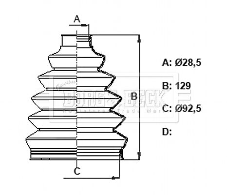 Zestaw osłon, wał napędowy BORG & BECK BCB6395