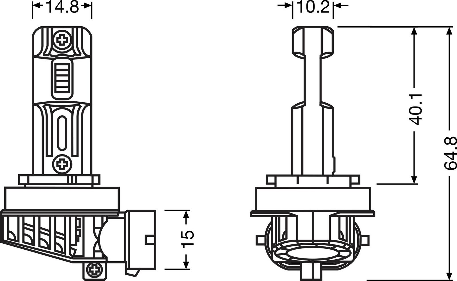 Ampoule, projecteur longue portée