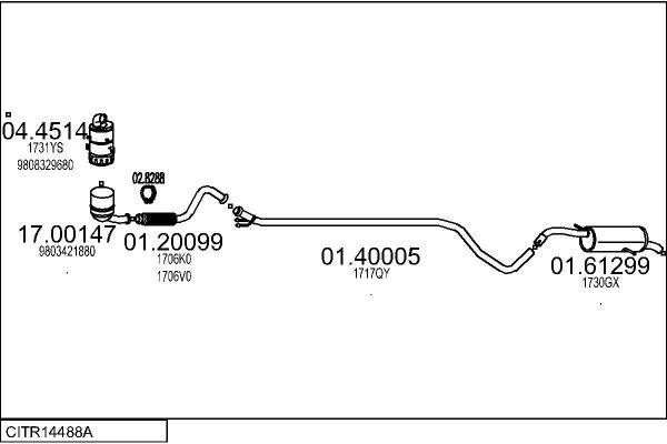 Układ wydechowy MTS CITR14488A000470