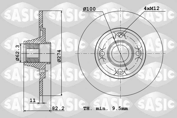 Tarcza hamulcowa SASIC 6104013