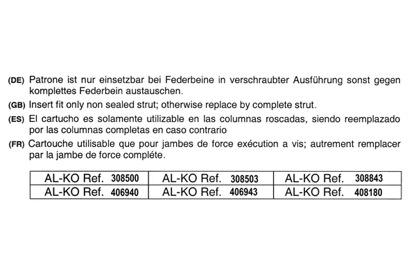 Amortyzator AL-KO 408180