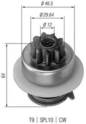 Pinion electromotor MAGNETI MARELLI 940113020074