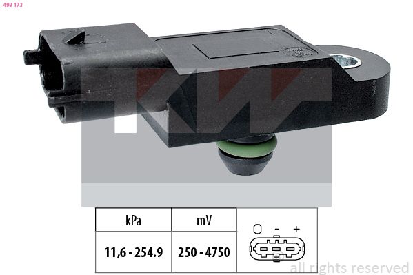 Czujnik ciśnienia powietrza, adaptacja wysokościowa KW 493 173