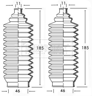 Zestaw osłon, układ kierowniczy BORG & BECK BSG3122