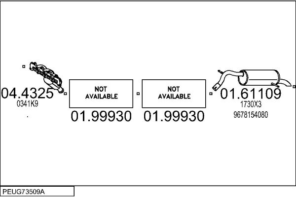 Układ wydechowy MTS PEUG73509A019000