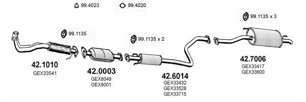 Układ wydechowy ASSO ART2174