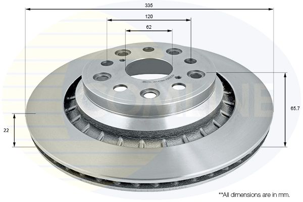 Tarcza hamulcowa COMLINE ADC2506V