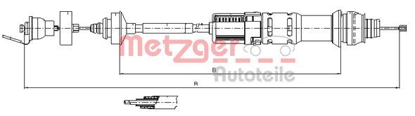 Cięgło, sterowanie sprzęgłem METZGER AUTOTEILE 11.2198