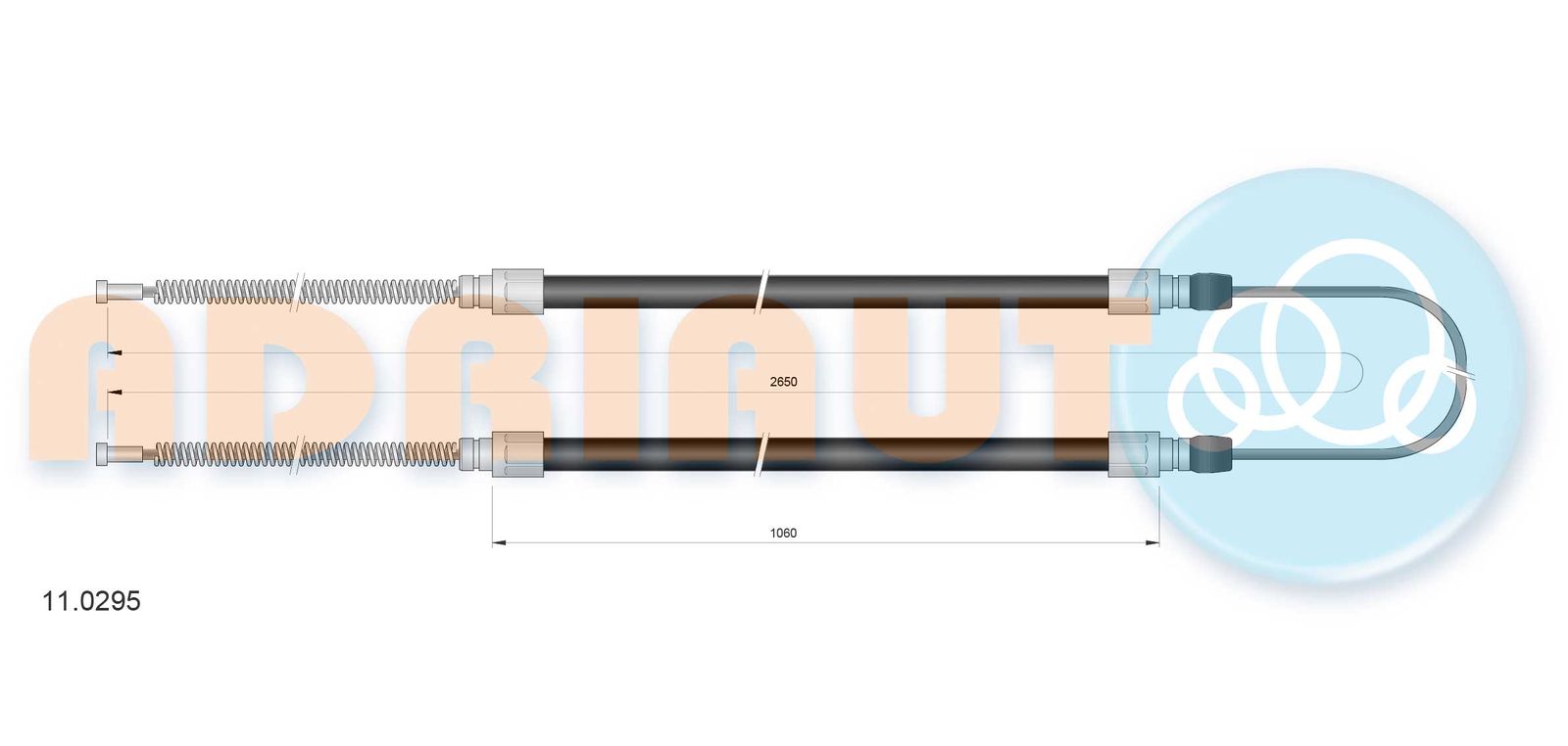 Cablu, frana de parcare ADRIAUTO 11.0295