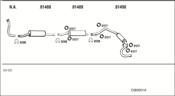 Układ wydechowy WALKER CI80001A