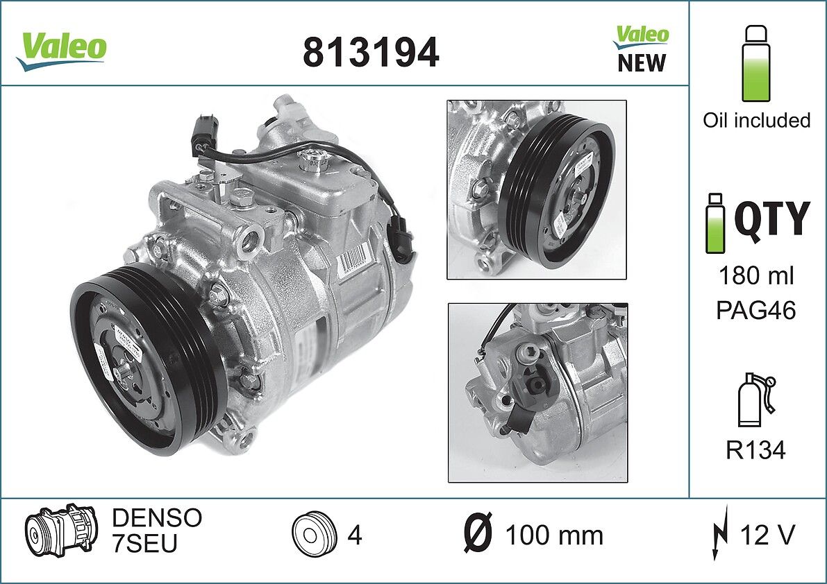 Kompresor klimatizácie VALEO 813194