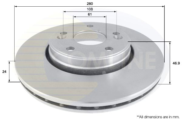 Tarcza hamulcowa COMLINE ADC1538V