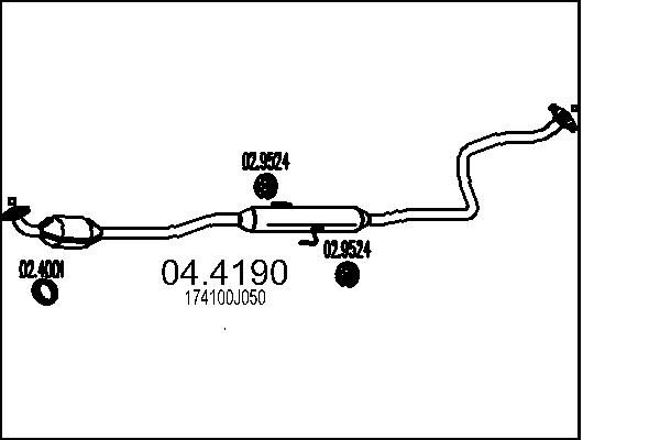Katalizator MTS 174100J050
