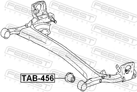 Levně Zavěšení, tělo nápravy FEBEST TAB-456