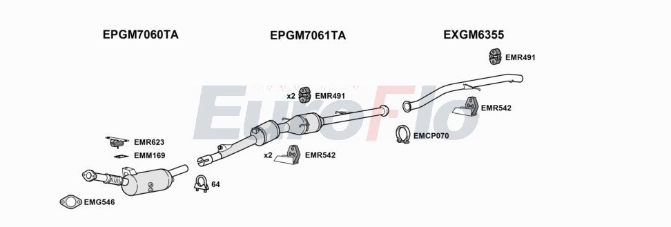 Układ wydechowy EUROFLO RNTRA16D7011B