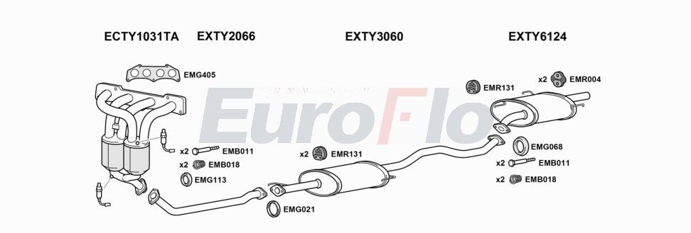 Układ wydechowy EUROFLO TYPRE246004B