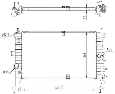 Radiator, racire motor MTR 13054540