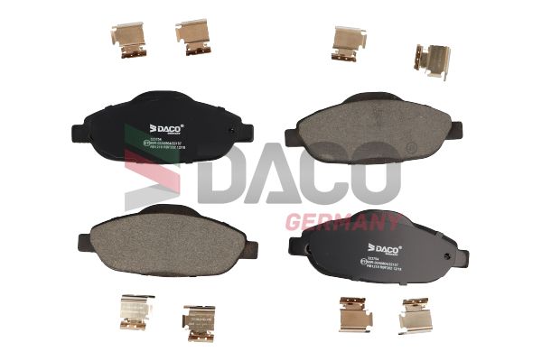 Zestaw klocków hamulcowych, hamulce tarczowe DACO GERMANY 323754