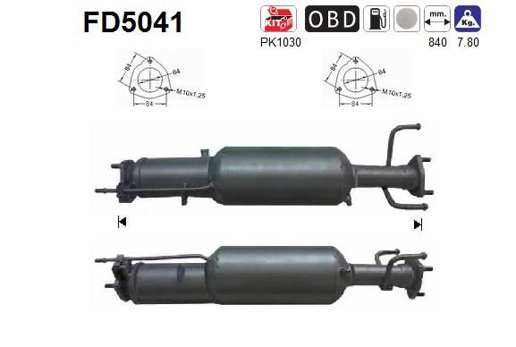 Filtr sadzy / filtr cząstek stałych, układ wydechowy AS 96946888