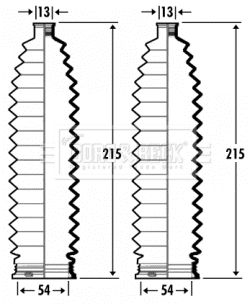 Zestaw osłon, układ kierowniczy BORG & BECK BSG3352
