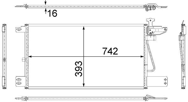 Condensator, climatizare MAHLE AC 555 000S