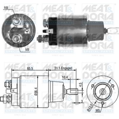 Włącznik elektromagnetyczny, rozrusznik MEAT & DORIA 46066