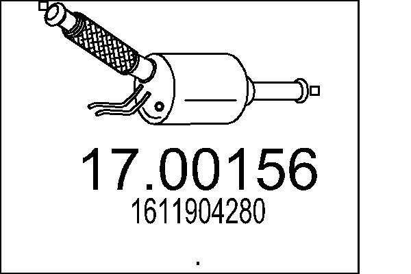 Filtr sadzy / filtr cząstek stałych, układ wydechowy MTS 1611904280