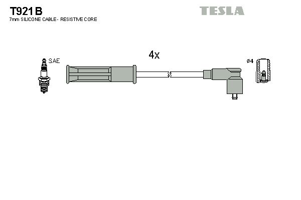 Sada kabelů pro zapalování TESLA T921B