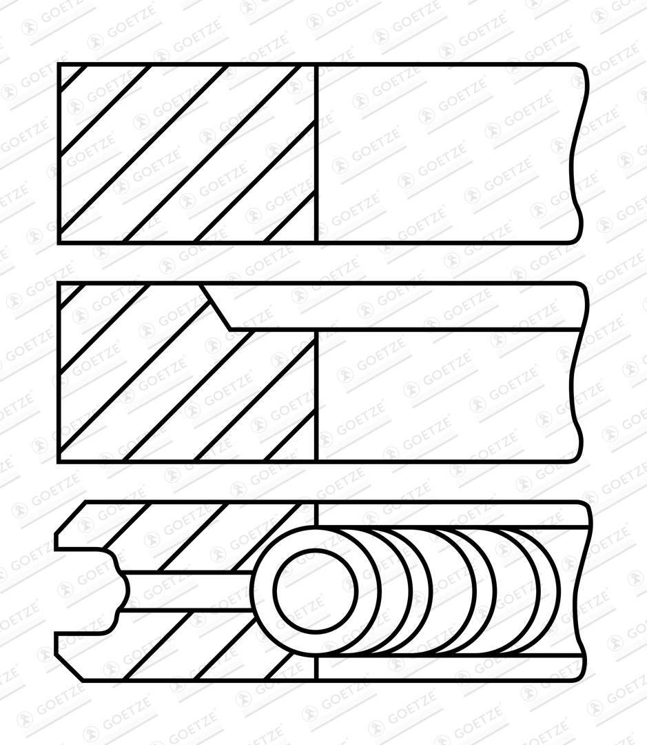 Set segmenti piston GOETZE ENGINE 08-407100-10