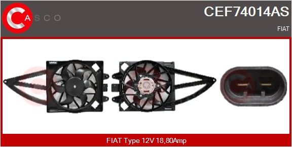 Elektromotor, větrák chladiče CASCO CEF74014AS