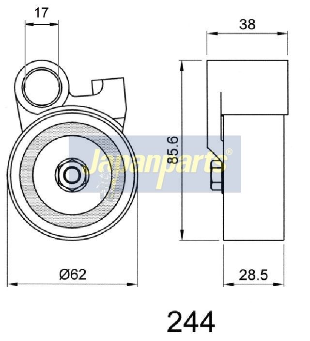 Levně Napínák, ozubený řemen JAPANPARTS BE-244