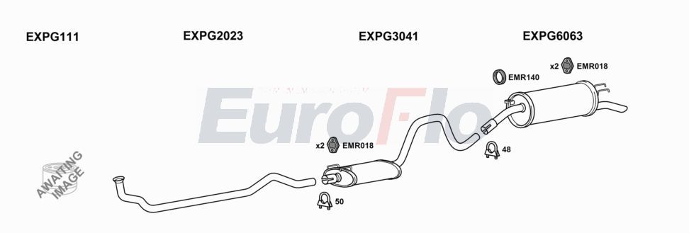 Układ wydechowy EUROFLO PG505203001A00