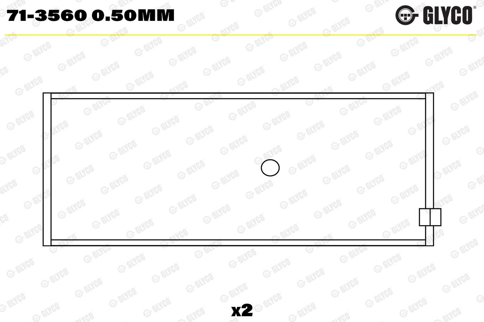 Cuzinet bielă GLYCO 71-3560 0.50mm