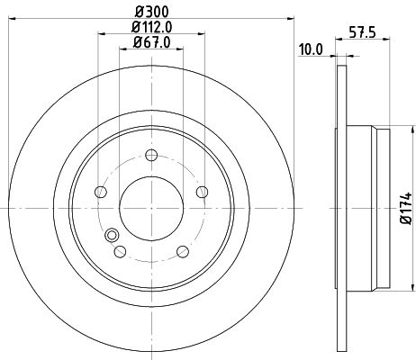 Brzdový kotouč HELLA PAGID 8DD 355 114-211