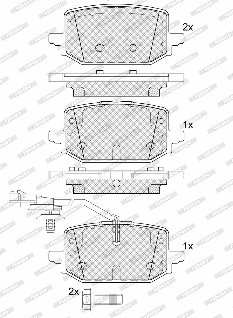 set placute frana,frana disc FERODO PREMIER ECO FRICTION FDB5636