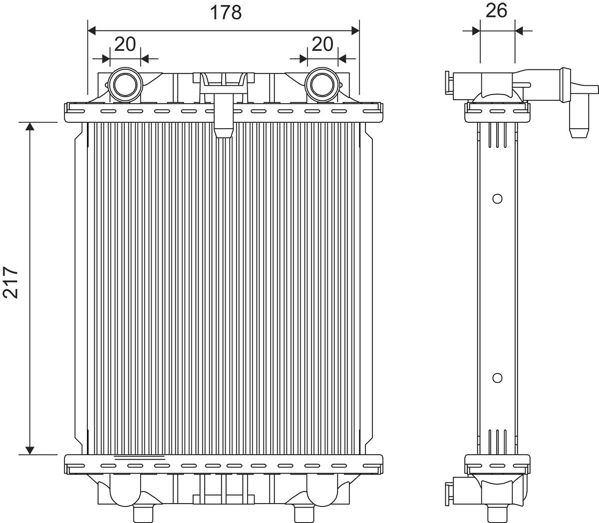 Radiator, racire motor VALEO 701429