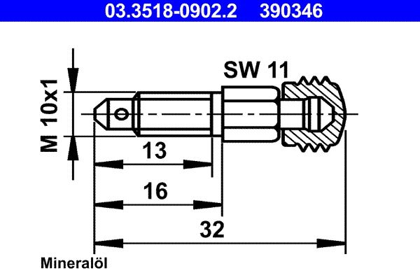 Odvzdušňovací šroub / ventil ATE 03.3518-0902.2