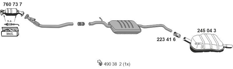 Układ wydechowy ERNST 010638